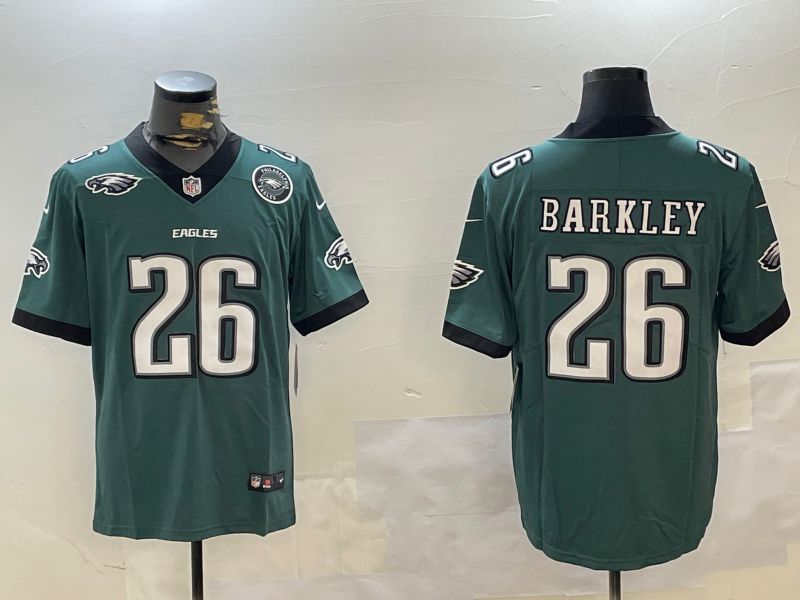 Men Philadelphia Eagles #26 Barkley Green Second generation 2024 Nike Limited NFL Jersey style 4->philadelphia eagles->NFL Jersey